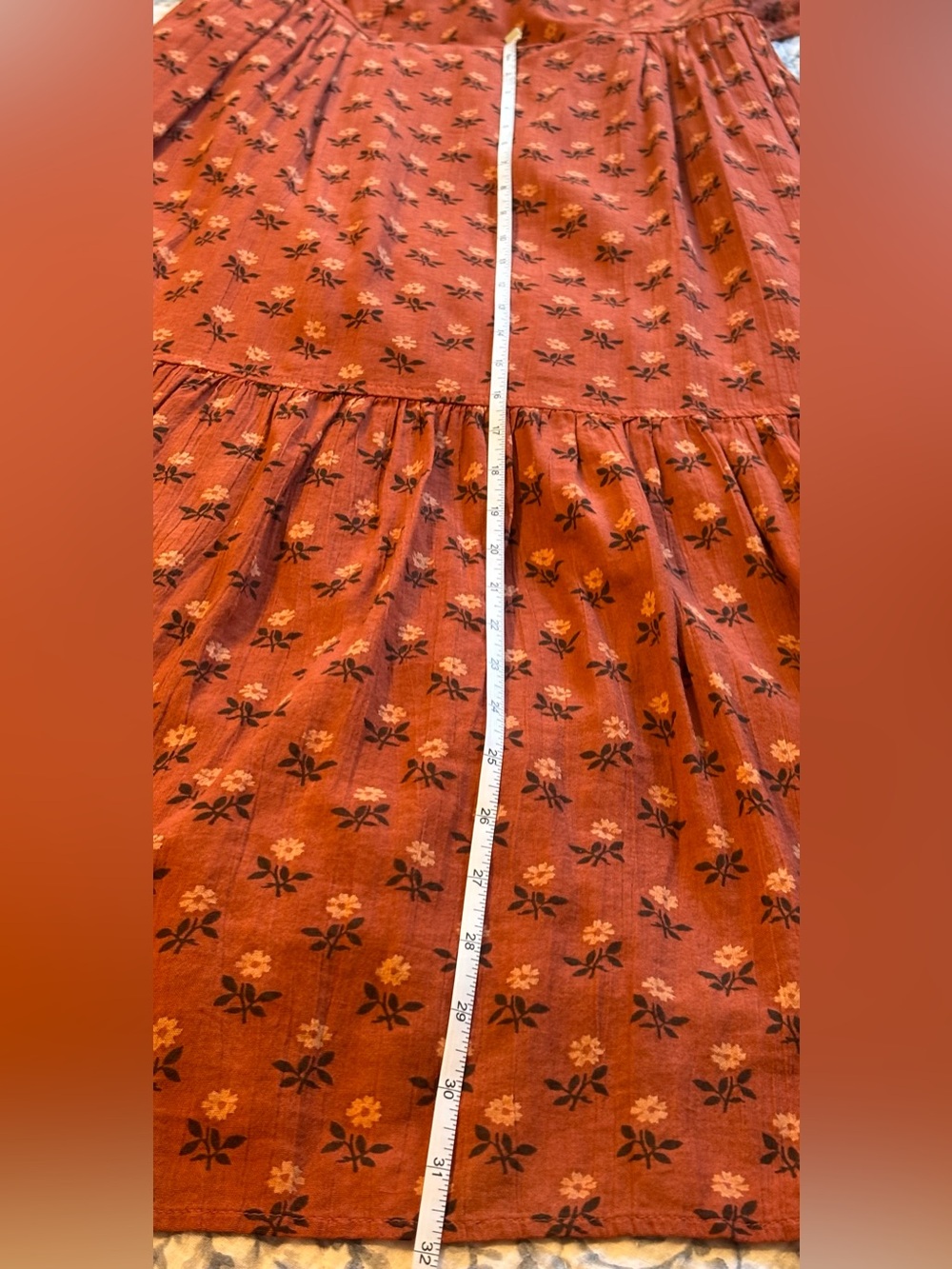 NWT Madewell Ruffle-Strap Tiered Midi Dress in Wild Calendula Block-Print Sz. XS - Picture 16 of 16